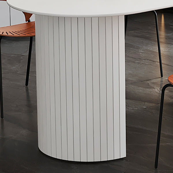 Solid Wood Contemporary Oval Dining Table Marble Top Table for Dining Room Clearhalo ' dining_table' 'Dining Tables & Seating' 'Dining Tables' 'furn' 'furn_dining_table' 'Furniture' 'furniture_dining_table' 'Kitchen & Dining Furniture' 'kitchen&dining_furn' 'kitchen' 'kitchen_dining_table' 3583061