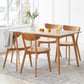 Contemporary Dining Table Oak Solid Wood Table with 4 Legs for Kitchen Dinner Dining Room Clearhalo ' dining_table' 'Dining Tables & Seating' 'Dining Tables' 'furn' 'furn_dining_table' 'Furniture' 'furniture_dining_table' 'Kitchen & Dining Furniture' 'kitchen&dining_furn' 'kitchen' 'kitchen_dining_table' 3583064