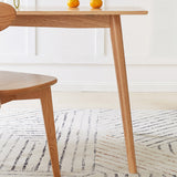Contemporary Dining Table Oak Solid Wood Table with 4 Legs for Kitchen Dinner Dining Room Clearhalo ' dining_table' 'Dining Tables & Seating' 'Dining Tables' 'furn' 'furn_dining_table' 'Furniture' 'furniture_dining_table' 'Kitchen & Dining Furniture' 'kitchen&dining_furn' 'kitchen' 'kitchen_dining_table' 3583066