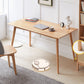 Contemporary Dining Table Oak Solid Wood Table with 4 Legs for Kitchen Dinner Dining Room Clearhalo ' dining_table' 'Dining Tables & Seating' 'Dining Tables' 'furn' 'furn_dining_table' 'Furniture' 'furniture_dining_table' 'Kitchen & Dining Furniture' 'kitchen&dining_furn' 'kitchen' 'kitchen_dining_table' 3583070
