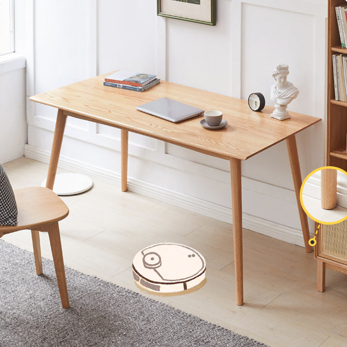 Contemporary Dining Table Oak Solid Wood Table with 4 Legs for Kitchen Dinner Dining Room Clearhalo ' dining_table' 'Dining Tables & Seating' 'Dining Tables' 'furn' 'furn_dining_table' 'Furniture' 'furniture_dining_table' 'Kitchen & Dining Furniture' 'kitchen&dining_furn' 'kitchen' 'kitchen_dining_table' 3583070