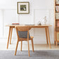 Contemporary Dining Table Oak Solid Wood Table with 4 Legs for Kitchen Dinner Dining Room Clearhalo ' dining_table' 'Dining Tables & Seating' 'Dining Tables' 'furn' 'furn_dining_table' 'Furniture' 'furniture_dining_table' 'Kitchen & Dining Furniture' 'kitchen&dining_furn' 'kitchen' 'kitchen_dining_table' 3583073