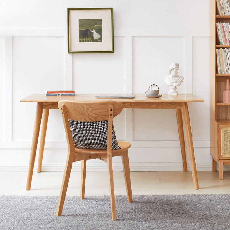 Contemporary Dining Table Oak Solid Wood Table with 4 Legs for Kitchen Dinner Dining Room Clearhalo ' dining_table' 'Dining Tables & Seating' 'Dining Tables' 'furn' 'furn_dining_table' 'Furniture' 'furniture_dining_table' 'Kitchen & Dining Furniture' 'kitchen&dining_furn' 'kitchen' 'kitchen_dining_table' 3583073