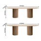 Oval Double Pedestal Modern Dining Table Brown Tone Fixed Table with Solid Wood Clearhalo ' dining_table' 'Dining Tables & Seating' 'Dining Tables' 'furn' 'furn_dining_table' 'Furniture' 'furniture_dining_table' 'Kitchen & Dining Furniture' 'kitchen&dining_furn' 'kitchen' 'kitchen_dining_table' 3583083