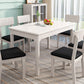 Modern Style Rubberwood Dining Table Rectangle Table with 4 Legs for Home White Without Chairs Clearhalo ' dining_table' 'Dining Tables & Seating' 'Dining Tables' 'furn' 'furn_dining_table' 'Furniture' 'furniture_dining_table' 'Kitchen & Dining Furniture' 'kitchen&dining_furn' 'kitchen' 'kitchen_dining_table' 3583087