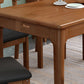 Modern Style Rubberwood Dining Table Rectangle Table with 4 Legs for Home Clearhalo ' dining_table' 'Dining Tables & Seating' 'Dining Tables' 'furn' 'furn_dining_table' 'Furniture' 'furniture_dining_table' 'Kitchen & Dining Furniture' 'kitchen&dining_furn' 'kitchen' 'kitchen_dining_table' 3583091