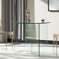 Contemporary Round Dining Room Table Tempered Glass Table with Pedestal Base Clearhalo ' dining_table' 'Dining Tables & Seating' 'Dining Tables' 'furn' 'furn_dining_table' 'Furniture' 'furniture_dining_table' 'Kitchen & Dining Furniture' 'kitchen&dining_furn' 'kitchen' 'kitchen_dining_table' 3583098