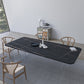 Contemporary Rectangle Dining Table Sintered Stone Dining Table with Clear Acrylic Double Pedestal Clearhalo ' dining_table' 'Dining Tables & Seating' 'Dining Tables' 'furn' 'furn_dining_table' 'Furniture' 'furniture_dining_table' 'Kitchen & Dining Furniture' 'kitchen&dining_furn' 'kitchen' 'kitchen_dining_table' 3583128