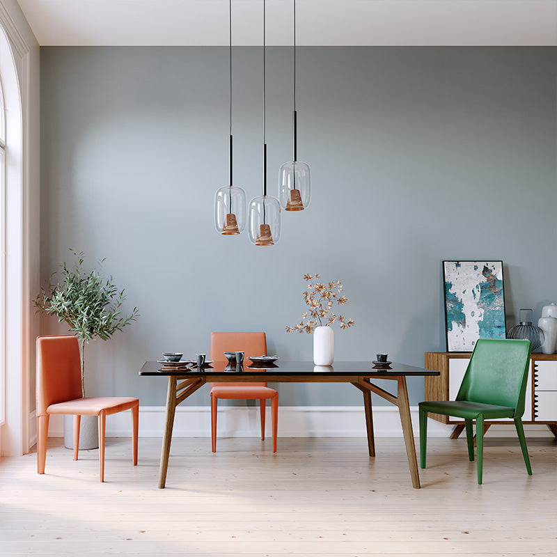 Contemporary Rectangle Dining Table Clear Tempered Glass Table with 4 Legs Clearhalo ' dining_table' 'Dining Tables & Seating' 'Dining Tables' 'furn' 'furn_dining_table' 'Furniture' 'furniture_dining_table' 'Kitchen & Dining Furniture' 'kitchen&dining_furn' 'kitchen' 'kitchen_dining_table' 3583132