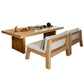 Rectangle Casual Dining Table Brown Tone Fixed Table with Pinewood Solid Wood Clearhalo ' dining_table' 'Dining Tables & Seating' 'Dining Tables' 'furn' 'furn_dining_table' 'Furniture' 'furniture_dining_table' 'Kitchen & Dining Furniture' 'kitchen&dining_furn' 'kitchen' 'kitchen_dining_table' 3583151