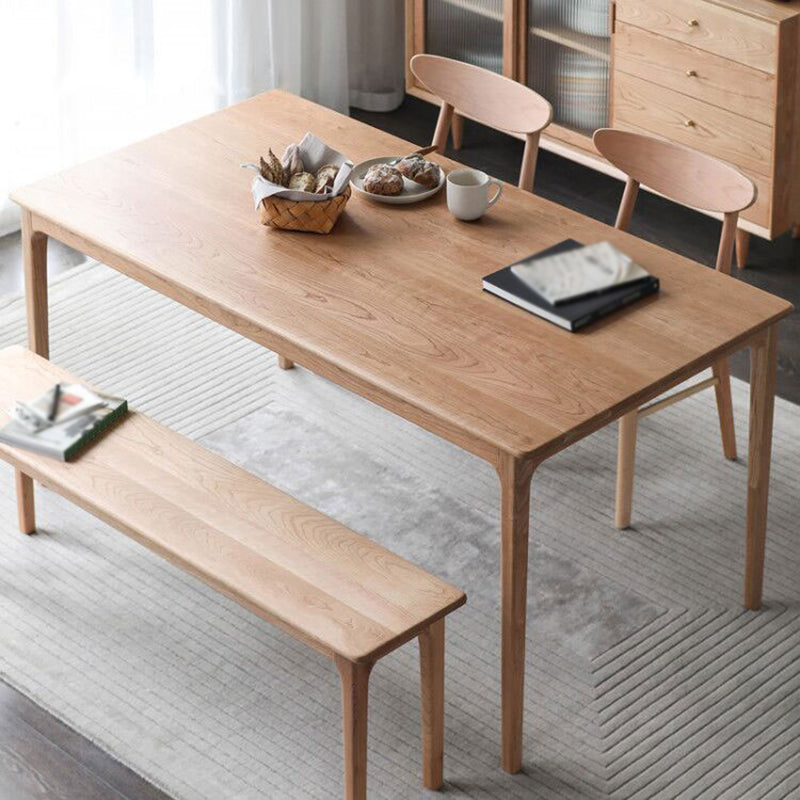Rectangle Contemporary Dining Table White Fixed Table with Pine Solid Wood Clearhalo ' dining_table' 'Dining Tables & Seating' 'Dining Tables' 'furn' 'furn_dining_table' 'Furniture' 'furniture_dining_table' 'Kitchen & Dining Furniture' 'kitchen&dining_furn' 'kitchen' 'kitchen_dining_table' 3583153