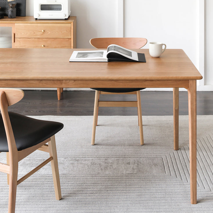 Rectangle Contemporary Dining Table White Fixed Table with Pine Solid Wood Clearhalo ' dining_table' 'Dining Tables & Seating' 'Dining Tables' 'furn' 'furn_dining_table' 'Furniture' 'furniture_dining_table' 'Kitchen & Dining Furniture' 'kitchen&dining_furn' 'kitchen' 'kitchen_dining_table' 3583155