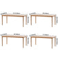 Rectangle Contemporary Dining Table White Fixed Table with Pine Solid Wood Clearhalo ' dining_table' 'Dining Tables & Seating' 'Dining Tables' 'furn' 'furn_dining_table' 'Furniture' 'furniture_dining_table' 'Kitchen & Dining Furniture' 'kitchen&dining_furn' 'kitchen' 'kitchen_dining_table' 3583162