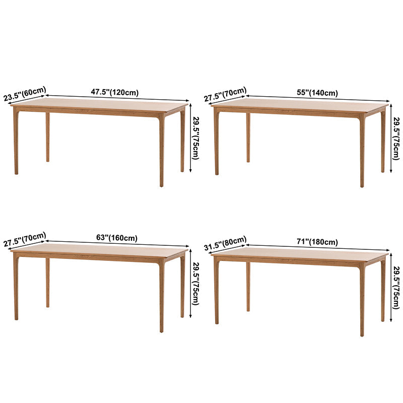 Rectangle Contemporary Dining Table White Fixed Table with Pine Solid Wood Clearhalo ' dining_table' 'Dining Tables & Seating' 'Dining Tables' 'furn' 'furn_dining_table' 'Furniture' 'furniture_dining_table' 'Kitchen & Dining Furniture' 'kitchen&dining_furn' 'kitchen' 'kitchen_dining_table' 3583162