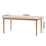 Rectangle Contemporary Dining Table White Fixed Table with Pine Solid Wood Clearhalo ' dining_table' 'Dining Tables & Seating' 'Dining Tables' 'furn' 'furn_dining_table' 'Furniture' 'furniture_dining_table' 'Kitchen & Dining Furniture' 'kitchen&dining_furn' 'kitchen' 'kitchen_dining_table' 3583163