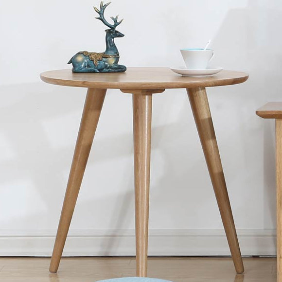 Rubberwood Solid Wood Tripod Table Simplicity Dining Table Round for Kitchen Home Natural Without Chairs Clearhalo ' dining_table' 'Dining Tables & Seating' 'Dining Tables' 'furn' 'furn_dining_table' 'Furniture' 'furniture_dining_table' 'Kitchen & Dining Furniture' 'kitchen&dining_furn' 'kitchen' 'kitchen_dining_table' 3583164