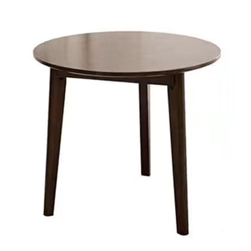 Rubberwood Solid Wood Tripod Table Simplicity Dining Table Round for Kitchen Home Brown Without Chairs Clearhalo ' dining_table' 'Dining Tables & Seating' 'Dining Tables' 'furn' 'furn_dining_table' 'Furniture' 'furniture_dining_table' 'Kitchen & Dining Furniture' 'kitchen&dining_furn' 'kitchen' 'kitchen_dining_table' 3583165