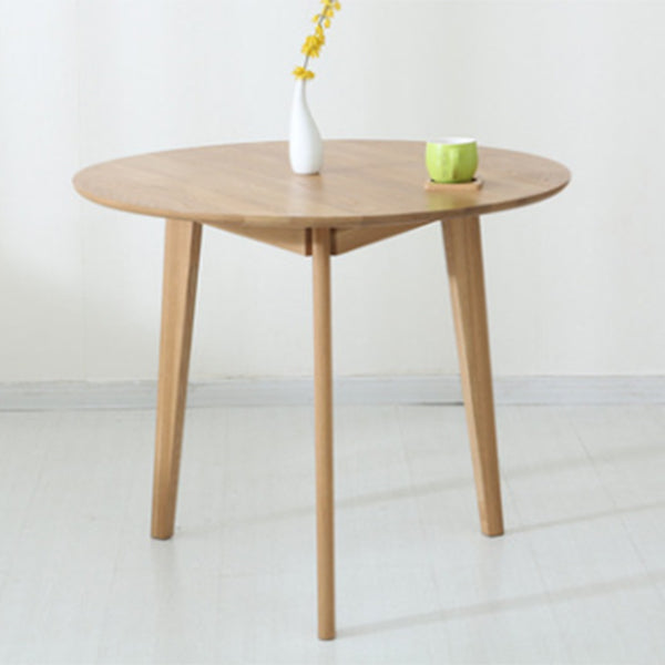 Rubberwood Solid Wood Tripod Table Simplicity Dining Table Round for Kitchen Home Clearhalo ' dining_table' 'Dining Tables & Seating' 'Dining Tables' 'furn' 'furn_dining_table' 'Furniture' 'furniture_dining_table' 'Kitchen & Dining Furniture' 'kitchen&dining_furn' 'kitchen' 'kitchen_dining_table' 3583168