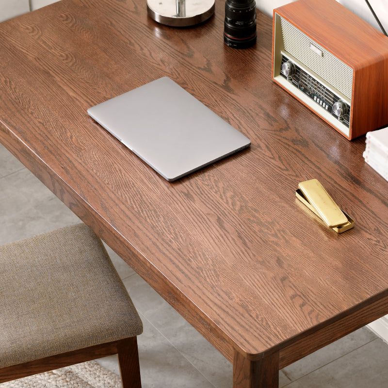 Contemporary Rectangle Dining Table Oak Solid Wood Table with 4 Legs for Kitchen Dinner Dining Room Clearhalo ' dining_table' 'Dining Tables & Seating' 'Dining Tables' 'furn' 'furn_dining_table' 'Furniture' 'furniture_dining_table' 'Kitchen & Dining Furniture' 'kitchen&dining_furn' 'kitchen' 'kitchen_dining_table' 3583178