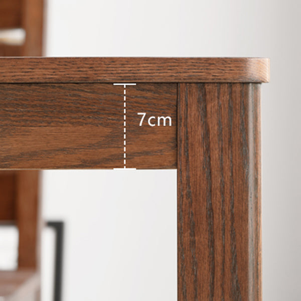 Contemporary Rectangle Dining Table Oak Solid Wood Table with 4 Legs for Kitchen Dinner Dining Room Clearhalo ' dining_table' 'Dining Tables & Seating' 'Dining Tables' 'furn' 'furn_dining_table' 'Furniture' 'furniture_dining_table' 'Kitchen & Dining Furniture' 'kitchen&dining_furn' 'kitchen' 'kitchen_dining_table' 3583181