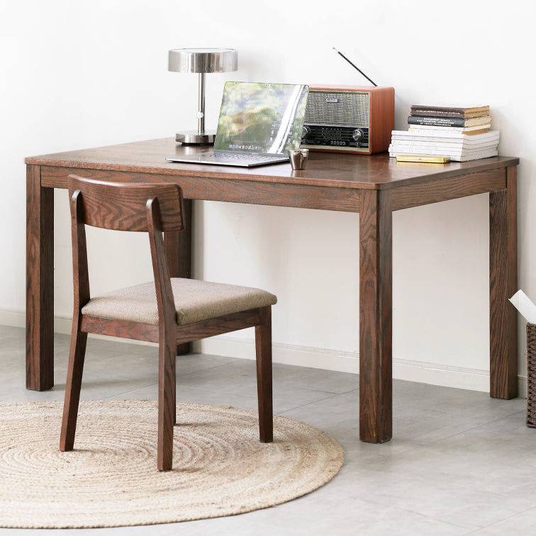 Contemporary Rectangle Dining Table Oak Solid Wood Table with 4 Legs for Kitchen Dinner Dining Room Clearhalo ' dining_table' 'Dining Tables & Seating' 'Dining Tables' 'furn' 'furn_dining_table' 'Furniture' 'furniture_dining_table' 'Kitchen & Dining Furniture' 'kitchen&dining_furn' 'kitchen' 'kitchen_dining_table' 3583187
