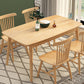Modern Rubberwood Solid Wood Dining Table Brown Rectangle Table with 4 Legs for Home Clearhalo ' dining_table' 'Dining Tables & Seating' 'Dining Tables' 'furn' 'furn_dining_table' 'Furniture' 'furniture_dining_table' 'Kitchen & Dining Furniture' 'kitchen&dining_furn' 'kitchen' 'kitchen_dining_table' 3583213