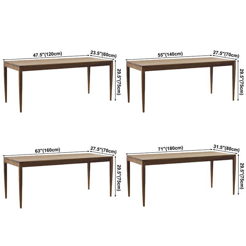 Solid Wood Brown Tone Dining Table Simplicity 4 Legs Table for Dining Room Clearhalo ' dining_table' 'Dining Tables & Seating' 'Dining Tables' 'furn' 'furn_dining_table' 'Furniture' 'furniture_dining_table' 'Kitchen & Dining Furniture' 'kitchen&dining_furn' 'kitchen' 'kitchen_dining_table' 3583228