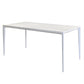 Contemporary Rectangle Dining Table Sintered Stone Dining Table with 4 White Legs Clearhalo ' dining_table' 'Dining Tables & Seating' 'Dining Tables' 'furn' 'furn_dining_table' 'Furniture' 'furniture_dining_table' 'Kitchen & Dining Furniture' 'kitchen&dining_furn' 'kitchen' 'kitchen_dining_table' 3583233