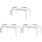 Contemporary Rectangle Dining Table Sintered Stone Dining Table with 4 White Legs Clearhalo ' dining_table' 'Dining Tables & Seating' 'Dining Tables' 'furn' 'furn_dining_table' 'Furniture' 'furniture_dining_table' 'Kitchen & Dining Furniture' 'kitchen&dining_furn' 'kitchen' 'kitchen_dining_table' 3583238