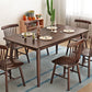 Rectangle Modern Dining Table Brown Fixed Table with Rubberwood Solid Wood Clearhalo ' dining_table' 'Dining Tables & Seating' 'Dining Tables' 'furn' 'furn_dining_table' 'Furniture' 'furniture_dining_table' 'Kitchen & Dining Furniture' 'kitchen&dining_furn' 'kitchen' 'kitchen_dining_table' 3583239