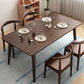 Rectangle Modern Dining Table Brown Fixed Table with Rubberwood Solid Wood Clearhalo ' dining_table' 'Dining Tables & Seating' 'Dining Tables' 'furn' 'furn_dining_table' 'Furniture' 'furniture_dining_table' 'Kitchen & Dining Furniture' 'kitchen&dining_furn' 'kitchen' 'kitchen_dining_table' 3583241