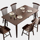 Rectangle Modern Dining Table Brown Fixed Table with Rubberwood Solid Wood Clearhalo ' dining_table' 'Dining Tables & Seating' 'Dining Tables' 'furn' 'furn_dining_table' 'Furniture' 'furniture_dining_table' 'Kitchen & Dining Furniture' 'kitchen&dining_furn' 'kitchen' 'kitchen_dining_table' 3583242