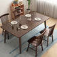 Rectangle Modern Dining Table Brown Fixed Table with Rubberwood Solid Wood Clearhalo ' dining_table' 'Dining Tables & Seating' 'Dining Tables' 'furn' 'furn_dining_table' 'Furniture' 'furniture_dining_table' 'Kitchen & Dining Furniture' 'kitchen&dining_furn' 'kitchen' 'kitchen_dining_table' 3583251