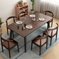 Rectangle Modern Dining Table Brown Fixed Table with Rubberwood Solid Wood Clearhalo ' dining_table' 'Dining Tables & Seating' 'Dining Tables' 'furn' 'furn_dining_table' 'Furniture' 'furniture_dining_table' 'Kitchen & Dining Furniture' 'kitchen&dining_furn' 'kitchen' 'kitchen_dining_table' 3583252