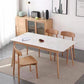 Modern Sintered Stone Top White Dining Table Rectangle Standard Dining Table with 4 Legs Base Clearhalo ' dining_table' 'Dining Tables & Seating' 'Dining Tables' 'furn' 'furn_dining_table' 'Furniture' 'furniture_dining_table' 'Kitchen & Dining Furniture' 'kitchen&dining_furn' 'kitchen' 'kitchen_dining_table' 3583274
