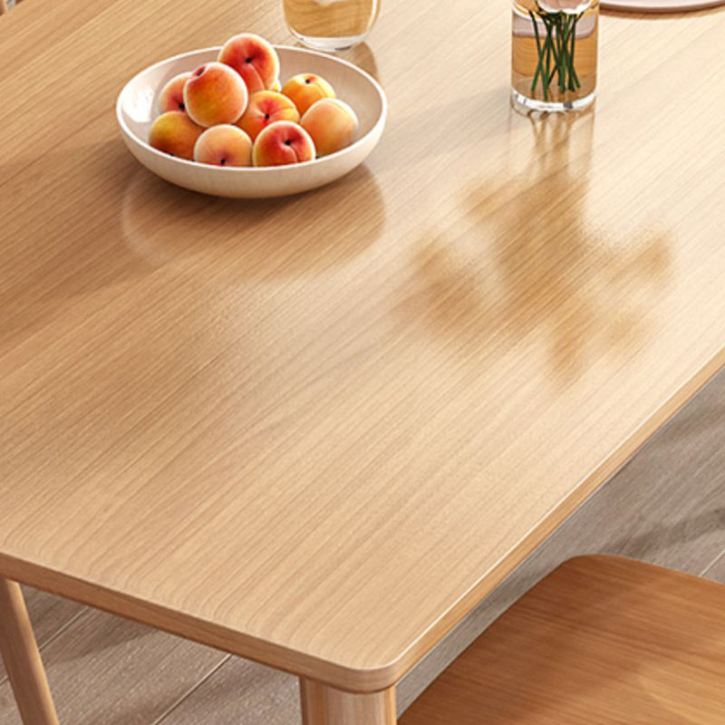 Modern Solid Wood Dining Table Brown Rectangle Table with 4 Legs for Home Use Clearhalo ' dining_table' 'Dining Tables & Seating' 'Dining Tables' 'furn' 'furn_dining_table' 'Furniture' 'furniture_dining_table' 'Kitchen & Dining Furniture' 'kitchen&dining_furn' 'kitchen' 'kitchen_dining_table' 3583280