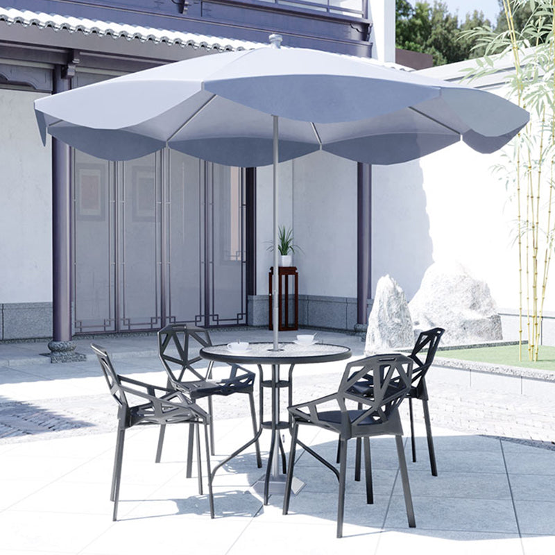 Contemporary Round Dining Table Clear Tempered Glass Table with Pedestal Base Clearhalo ' dining_table' 'Dining Tables & Seating' 'Dining Tables' 'furn' 'furn_dining_table' 'Furniture' 'furniture_dining_table' 'Kitchen & Dining Furniture' 'kitchen&dining_furn' 'kitchen' 'kitchen_dining_table' 3583304