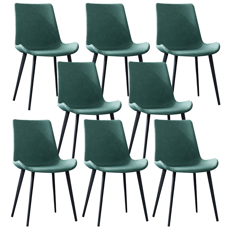 PU Leather Contemporary Restaurant Side Chair Parsons Multi-color Dining Chair Light Green 8 Piece Set Clearhalo ' kitchen&dining_furn' 'Dining Chairs' 'Dining Tables & Seating' 'dining_chair' 'furn' 'furn_dining_chair' 'Furniture' 'furniture_dining_chair' 'Kitchen & Dining Furniture' 'kitchen' 3596691