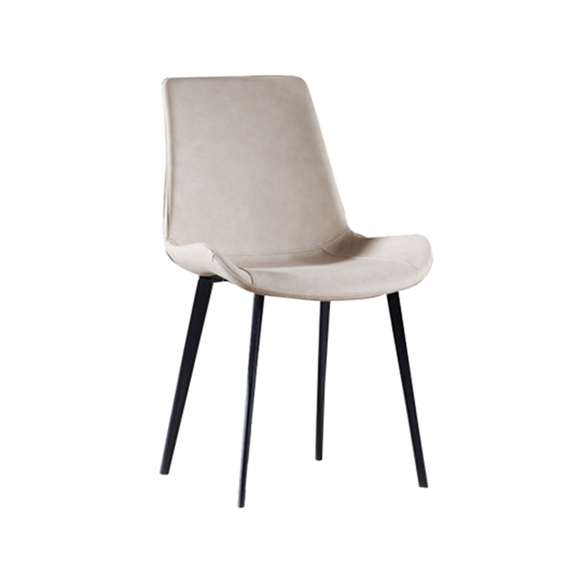 PU Leather Contemporary Restaurant Side Chair Parsons Multi-color Dining Chair Clearhalo ' kitchen&dining_furn' 'Dining Chairs' 'Dining Tables & Seating' 'dining_chair' 'furn' 'furn_dining_chair' 'Furniture' 'furniture_dining_chair' 'Kitchen & Dining Furniture' 'kitchen' 3596692