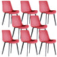 PU Leather Contemporary Restaurant Side Chair Parsons Multi-color Dining Chair Red 8 Piece Set Clearhalo ' kitchen&dining_furn' 'Dining Chairs' 'Dining Tables & Seating' 'dining_chair' 'furn' 'furn_dining_chair' 'Furniture' 'furniture_dining_chair' 'Kitchen & Dining Furniture' 'kitchen' 3596702