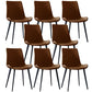 PU Leather Contemporary Restaurant Side Chair Parsons Multi-color Dining Chair Brown 8 Piece Set Clearhalo ' kitchen&dining_furn' 'Dining Chairs' 'Dining Tables & Seating' 'dining_chair' 'furn' 'furn_dining_chair' 'Furniture' 'furniture_dining_chair' 'Kitchen & Dining Furniture' 'kitchen' 3596705