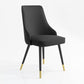Contemporary Dining Chair Solid Back Chair with 4 Metal Legs for Home Use Black 1 Piece Brass Gold Clearhalo ' kitchen&dining_furn' 'Dining Chairs' 'Dining Tables & Seating' 'dining_chair' 'furn' 'furn_dining_chair' 'Furniture' 'furniture_dining_chair' 'Kitchen & Dining Furniture' 'kitchen' 3596709
