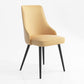 Contemporary Dining Chair Solid Back Chair with 4 Metal Legs for Home Use Yellow 1 Piece Black Clearhalo ' kitchen&dining_furn' 'Dining Chairs' 'Dining Tables & Seating' 'dining_chair' 'furn' 'furn_dining_chair' 'Furniture' 'furniture_dining_chair' 'Kitchen & Dining Furniture' 'kitchen' 3596714