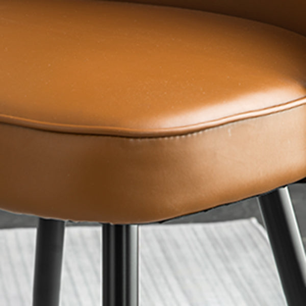 Contemporary Dining Chair Solid Back Chair with 4 Metal Legs for Home Use Clearhalo ' kitchen&dining_furn' 'Dining Chairs' 'Dining Tables & Seating' 'dining_chair' 'furn' 'furn_dining_chair' 'Furniture' 'furniture_dining_chair' 'Kitchen & Dining Furniture' 'kitchen' 3596723