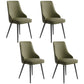 Contemporary Dining Chair Solid Back Chair with 4 Metal Legs for Home Use Army Green 4 Piece Set Black Clearhalo ' kitchen&dining_furn' 'Dining Chairs' 'Dining Tables & Seating' 'dining_chair' 'furn' 'furn_dining_chair' 'Furniture' 'furniture_dining_chair' 'Kitchen & Dining Furniture' 'kitchen' 3596743