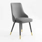 Contemporary Dining Chair Solid Back Chair with 4 Metal Legs for Home Use Smoke Gray 1 Piece Brass Gold Clearhalo ' kitchen&dining_furn' 'Dining Chairs' 'Dining Tables & Seating' 'dining_chair' 'furn' 'furn_dining_chair' 'Furniture' 'furniture_dining_chair' 'Kitchen & Dining Furniture' 'kitchen' 3596753