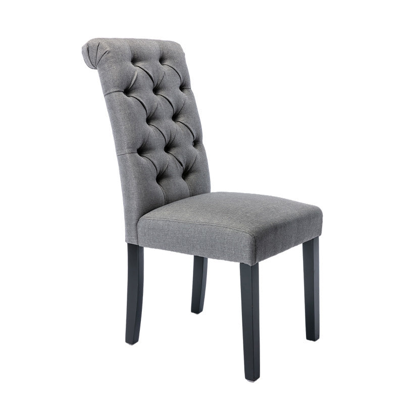 Modern Solid Back Kitchen Dining Side Chair with Black Wood Legs Dining Side Chair Clearhalo ' kitchen&dining_furn' 'Dining Chairs' 'Dining Tables & Seating' 'dining_chair' 'furn' 'furn_dining_chair' 'Furniture' 'furniture_dining_chair' 'Kitchen & Dining Furniture' 'kitchen' 3596773