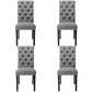 Modern Solid Back Kitchen Dining Side Chair with Black Wood Legs Dining Side Chair Grey 4 Piece Set Clearhalo ' kitchen&dining_furn' 'Dining Chairs' 'Dining Tables & Seating' 'dining_chair' 'furn' 'furn_dining_chair' 'Furniture' 'furniture_dining_chair' 'Kitchen & Dining Furniture' 'kitchen' 3596779