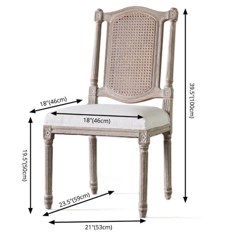 Solid Wood Country Style Dining Chairs Matte Finish Cane Back Dining Chairs Clearhalo ' kitchen&dining_furn' 'Dining Chairs' 'Dining Tables & Seating' 'dining_chair' 'furn' 'furn_dining_chair' 'Furniture' 'furniture_dining_chair' 'Kitchen & Dining Furniture' 'kitchen' 3596805