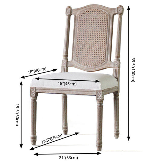 Solid Wood Country Style Dining Chairs Matte Finish Cane Back Dining Chairs Clearhalo ' kitchen&dining_furn' 'Dining Chairs' 'Dining Tables & Seating' 'dining_chair' 'furn' 'furn_dining_chair' 'Furniture' 'furniture_dining_chair' 'Kitchen & Dining Furniture' 'kitchen' 3596805